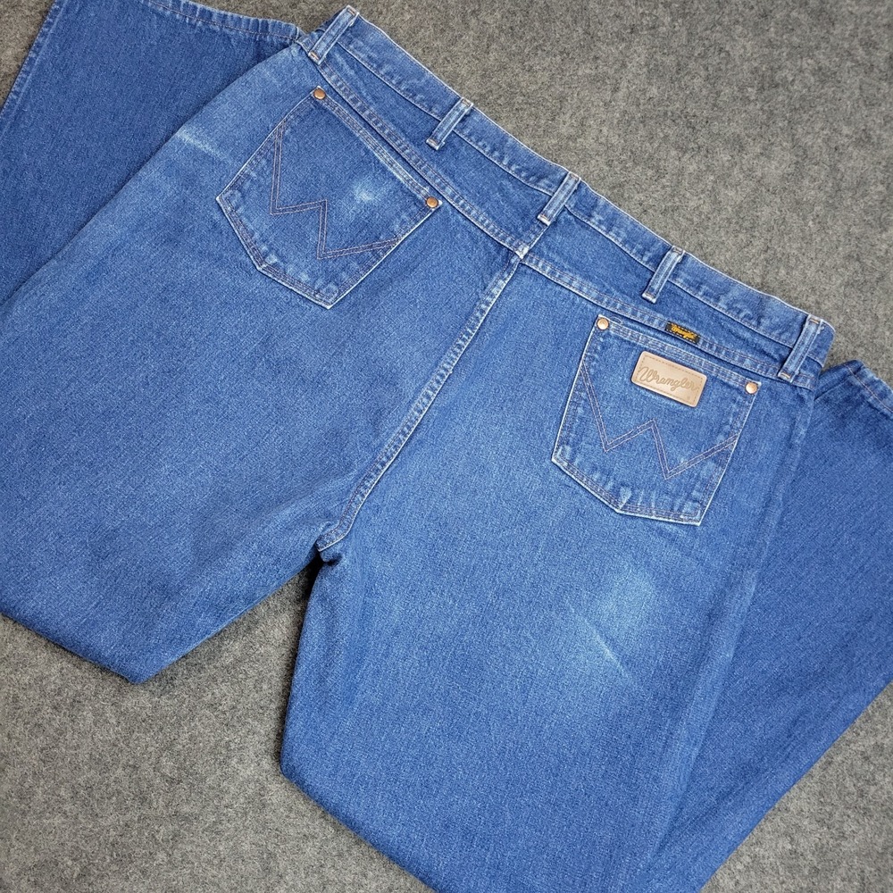 Wrangler Jeans 46x34 Blue Cowboy Straight Leg Americana Western Rodeo Country